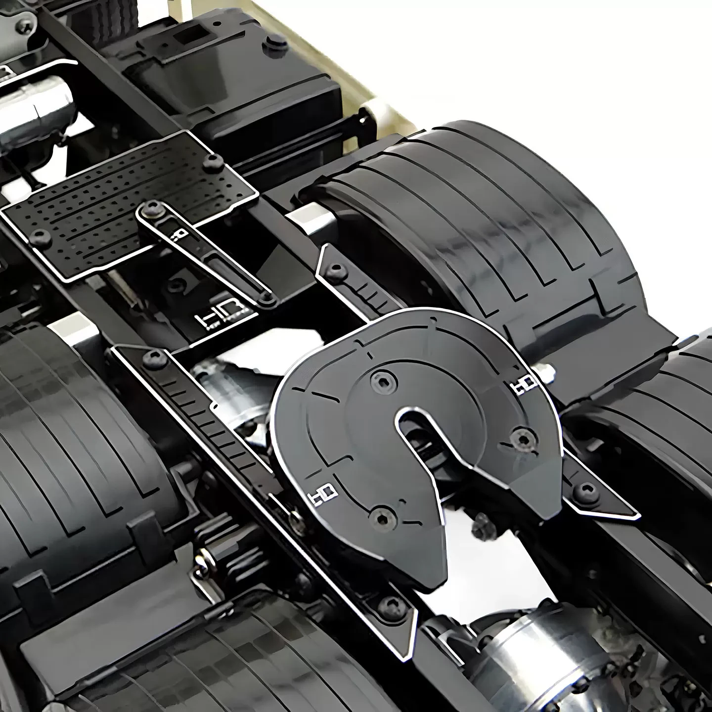 HOT RACING Alloy 5th Wheel Cross Brace for Tamiya 1/14 Scania King Grand Hauler TTF14FWM01 10005473 G8