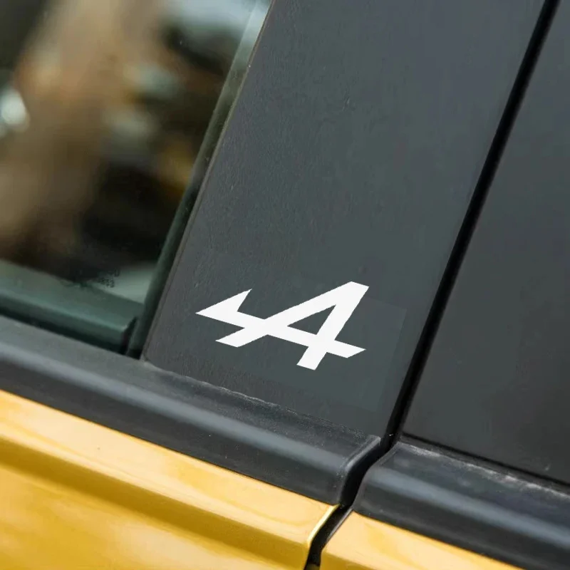 2PCS/SET Alpine Style 4 Logo Car Sticker, Multicolor Waterproof Vinyl Decal for Vehicle Window