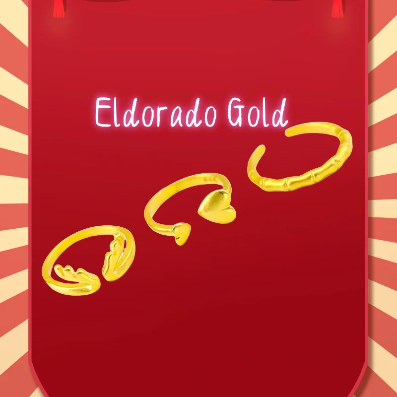 

2025 2025 9999 Real Gold 24K Pure Frosted Antlers Index Finger Ring Simple Personality Student Love Jewelry Female Tail Ring