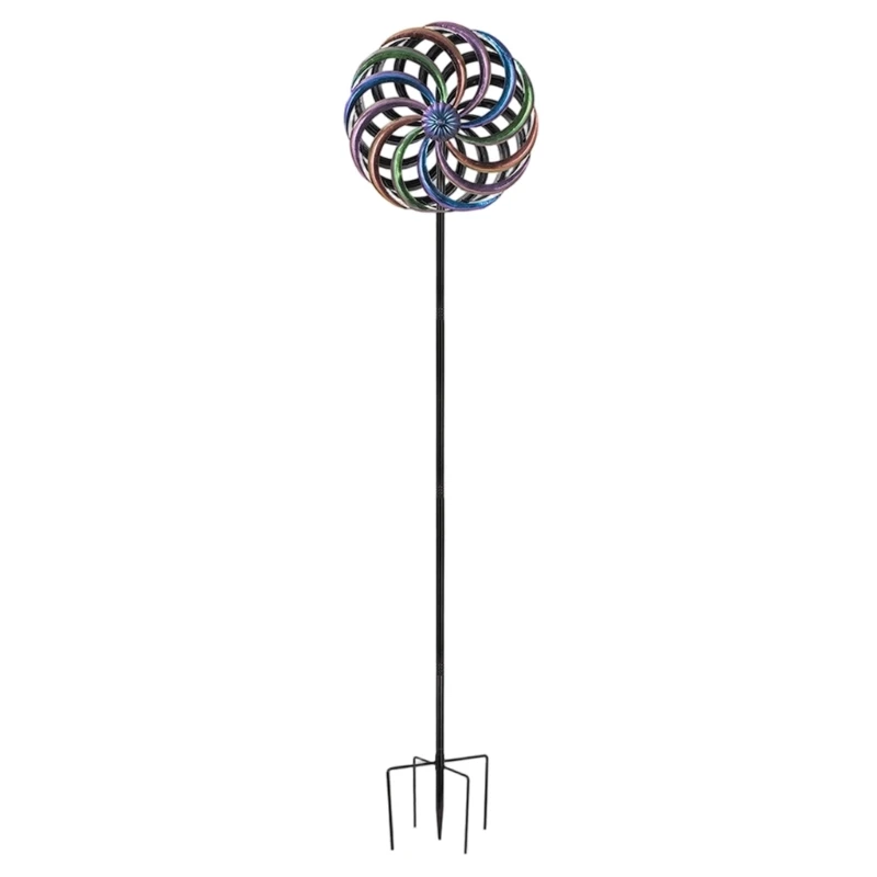 Garden Wind Sculpture Stake Metal Yard Piece for Lawn and Flower Zone Use, Outdoor Metal Yard Feature for Home Garden 87HA