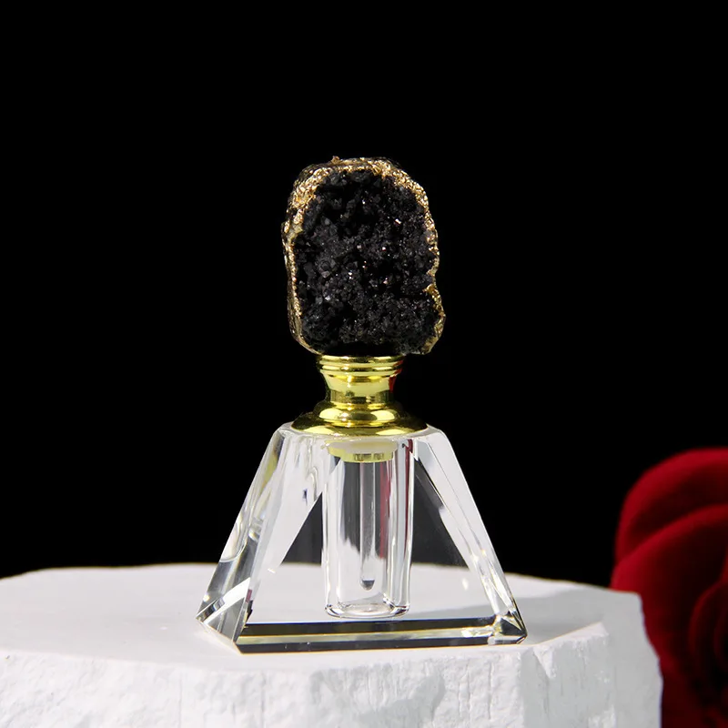 

Crystal Natural Agate Stone Perfume Bottle Diffuser Glass Bottle