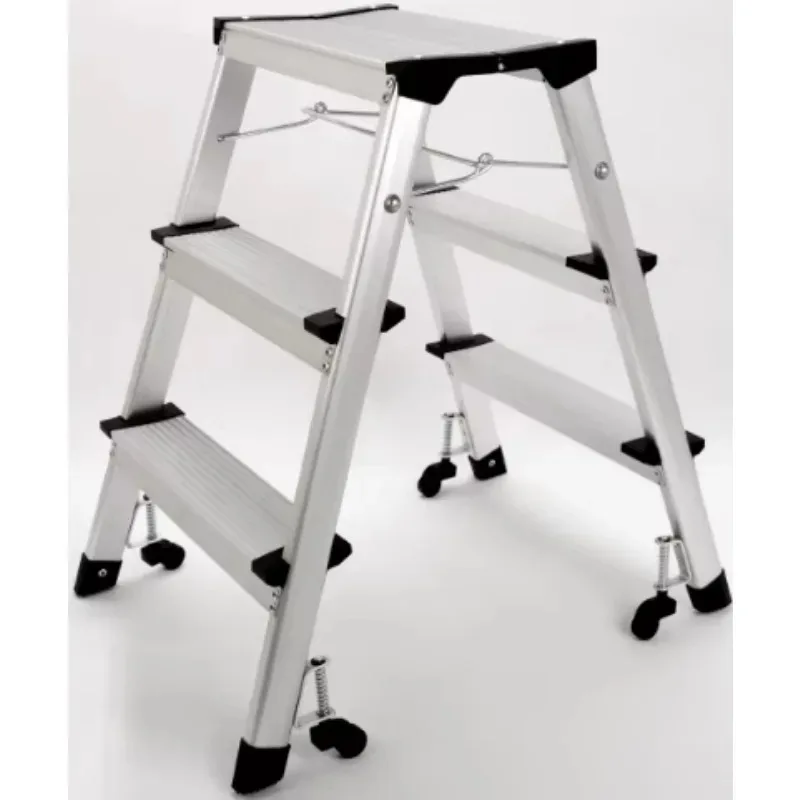 Double‑Sided Herringbone Folding Ladder Stool, Ultra‑Light Aluminum Alloy Anti‑Slip Household Telescopic Photography Step Stool