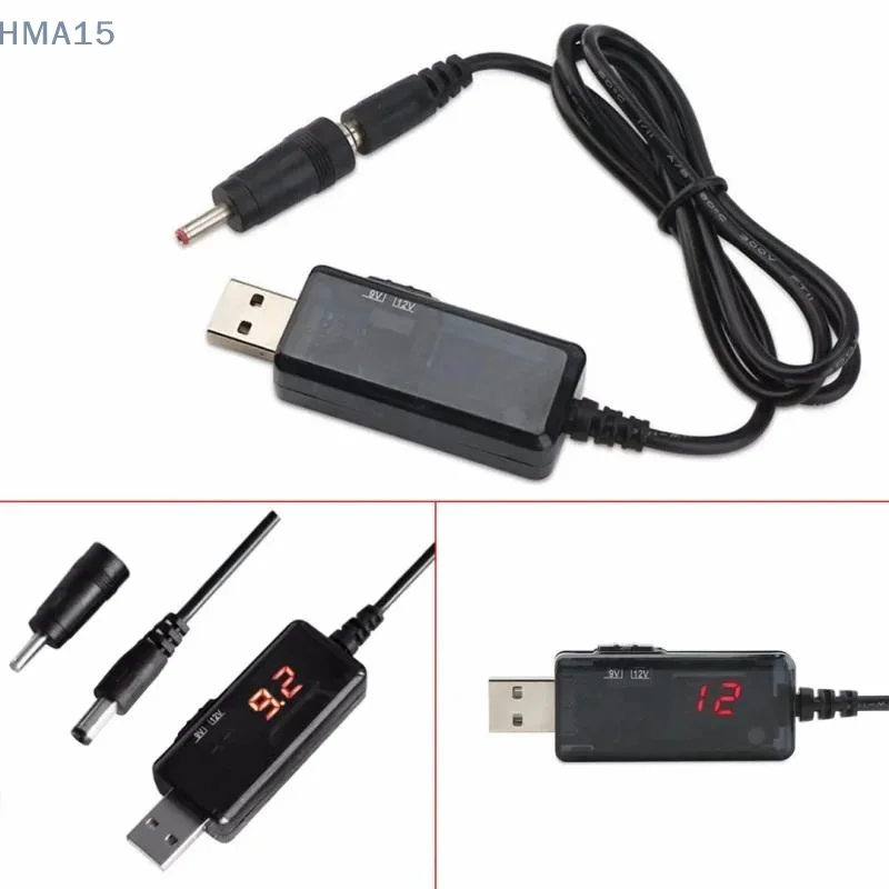 [HM]USB Boost Converter DC 5V To 9V 12V USB Step-up Converter Cable + 3.5x1.35mm Connecter For Power Supply Charger Power Conver