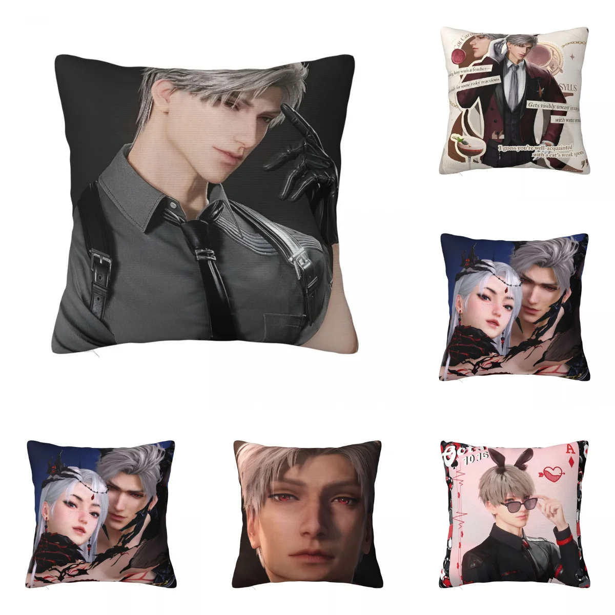 Sylus Love And Deep Space Boyfriends Pillow Case Cushion Cover Square Pillow Cover Novelty Pillowcases For Sofa Home Decorative