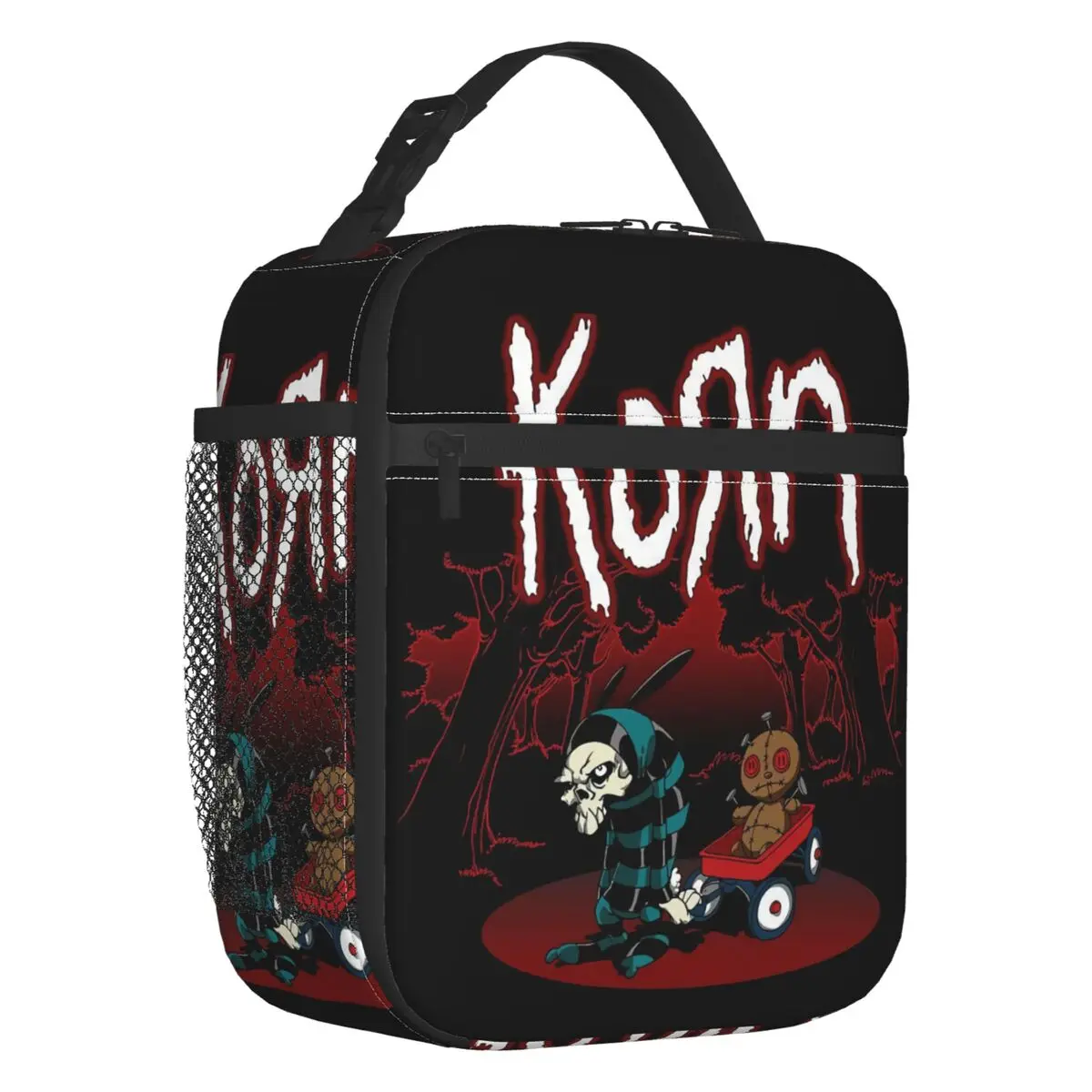 

Custom Korns Rock Roll Insulated Lunch Bag Women Resuable Heavy Metal Music Band Cooler Thermal Lunch Box Kids School Children