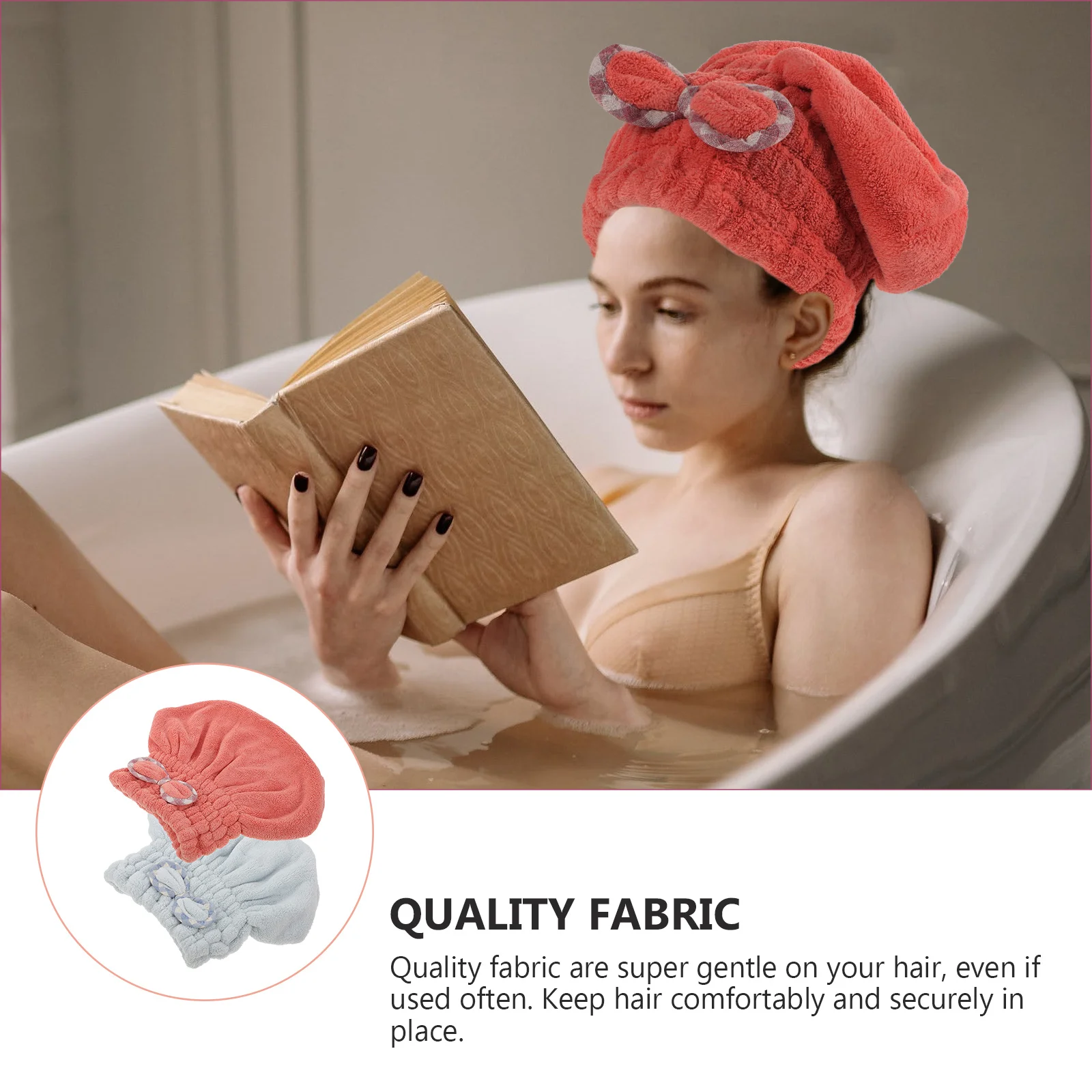 

2 шт. шапочки для сушки волос, впитывающие полотенца для волос, шапки без запаха, приятные для кожи, принадлежности для купания, водопоглощающие шапочки, очаровательные шапочки для ванны