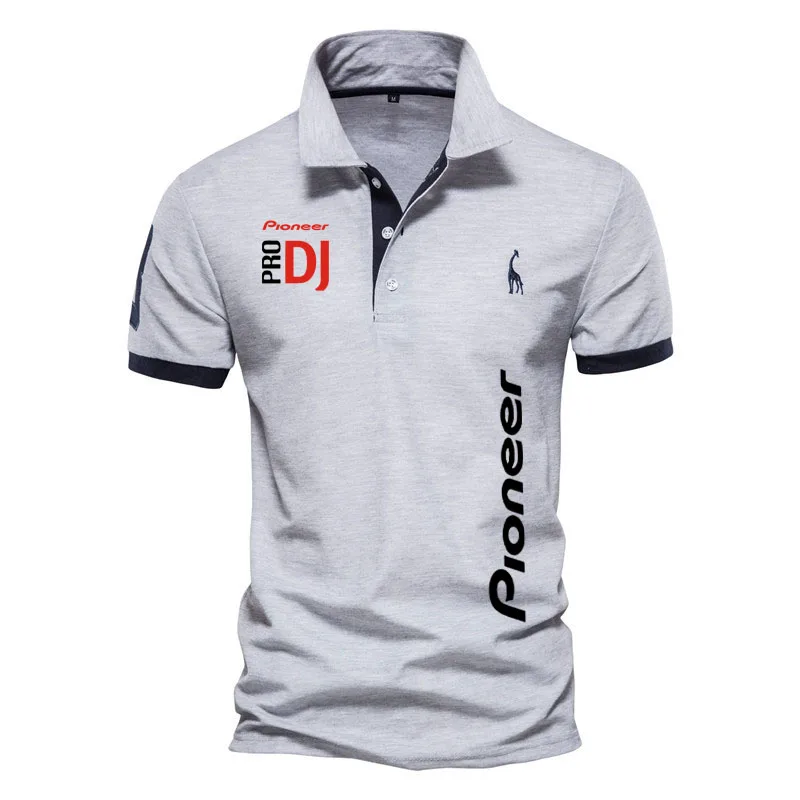 DJ Pioneer PRO print Men\'s POLO shirt New Summer Fashion Casual Sport Shirt 2024 Cotton Shorts Sleeve High Quantity Tops S-6XL