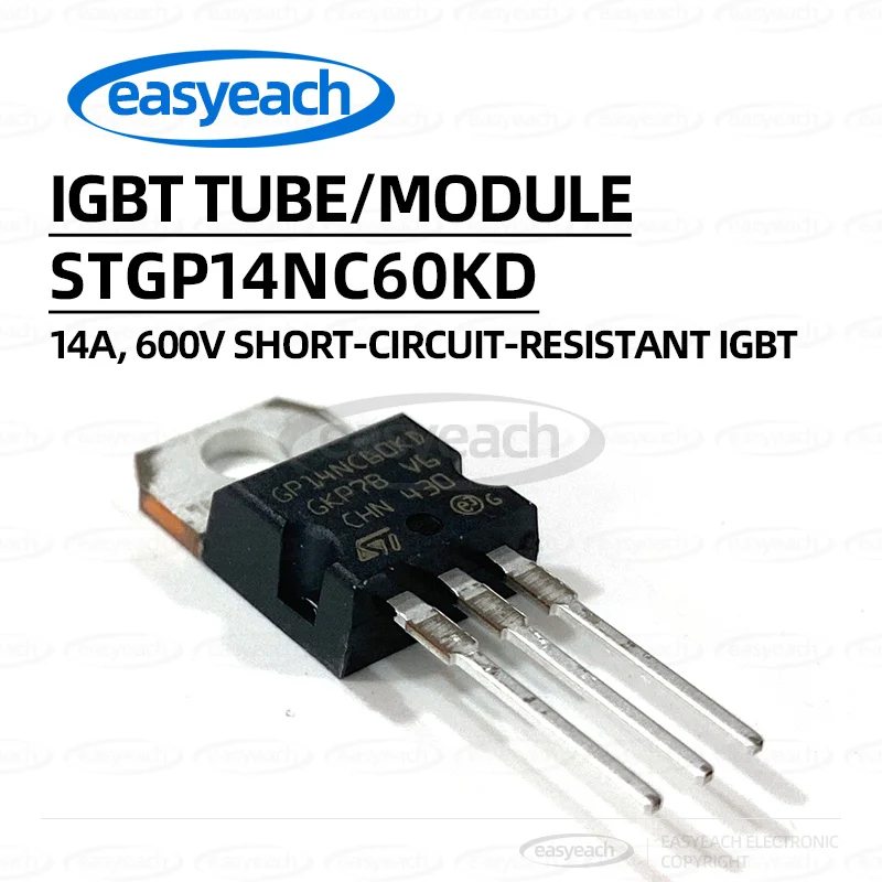 IGBT transistor/module STGP14NC60KD insulated gate bipolar transistor TO-220 14A 600V short-circuit resistant