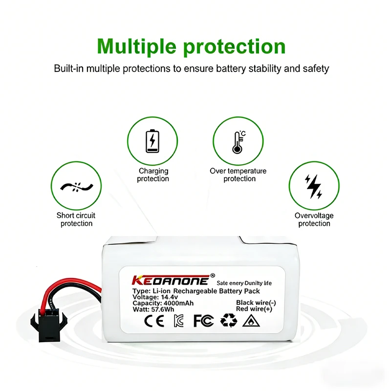 

6800mAh 4INR19/66 INR18650-MF1-4S1P Battery For CREATE NETBOT LS23 ENDURANCE Robot Vacuum Cleaner