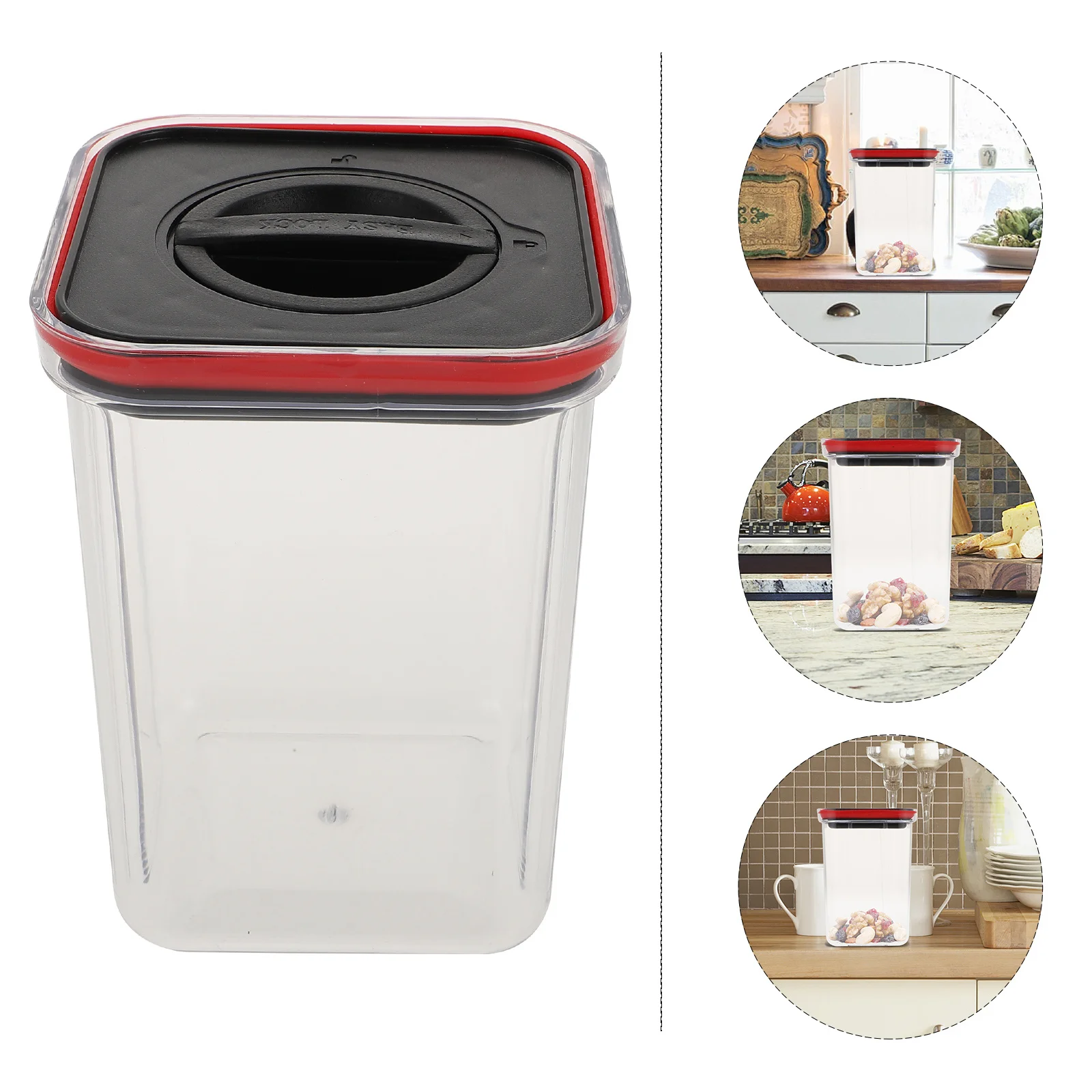 

Airtight Food Container Plastic Cereal Holder Tank Household Kitchen Storage Box Stackable Dried Fruit Container For