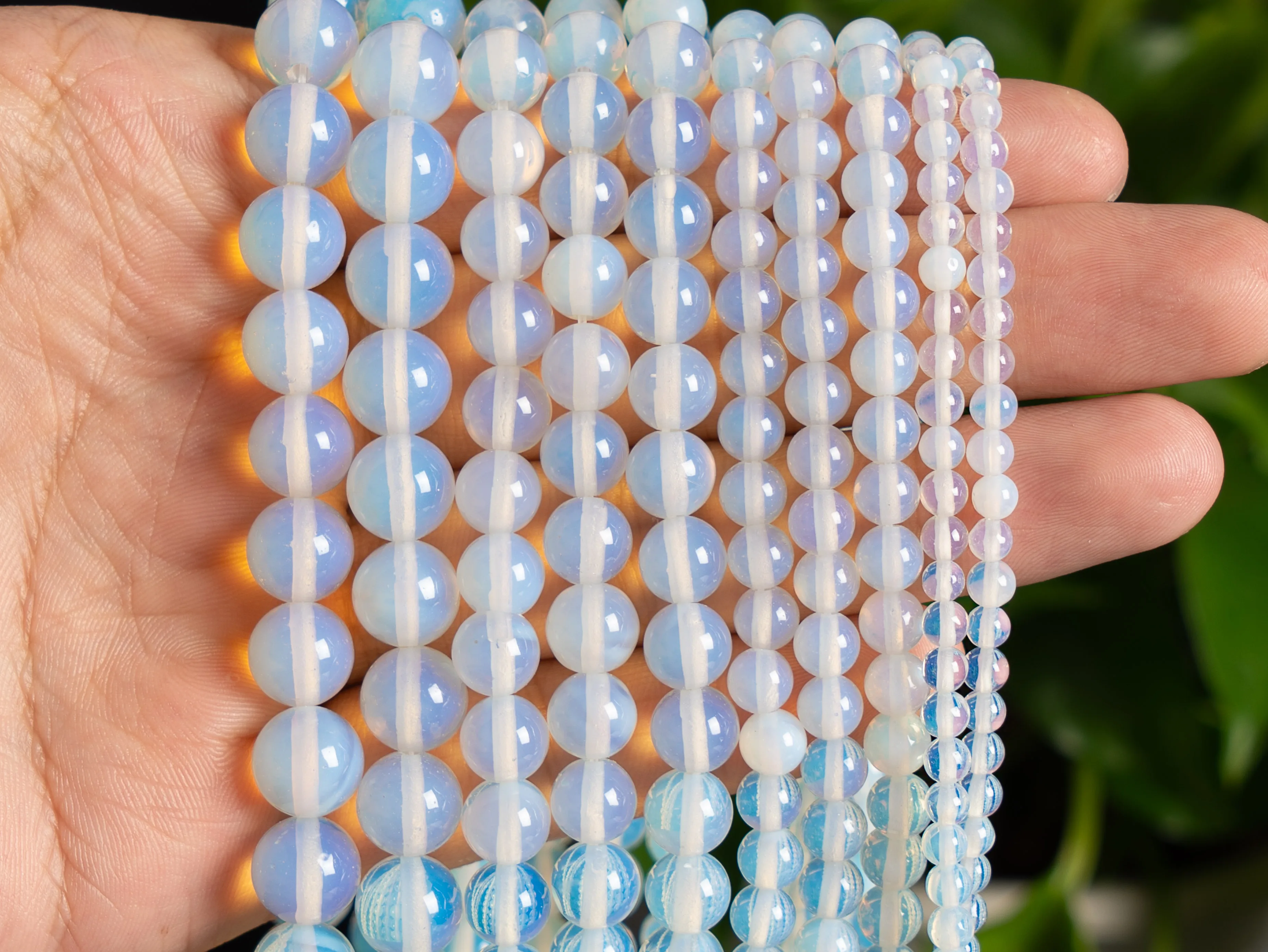 Genuine Natural White Opalite Beads Grade AAA Gemstone Round Loose Beads 6/8/10mm for Jewelry Making