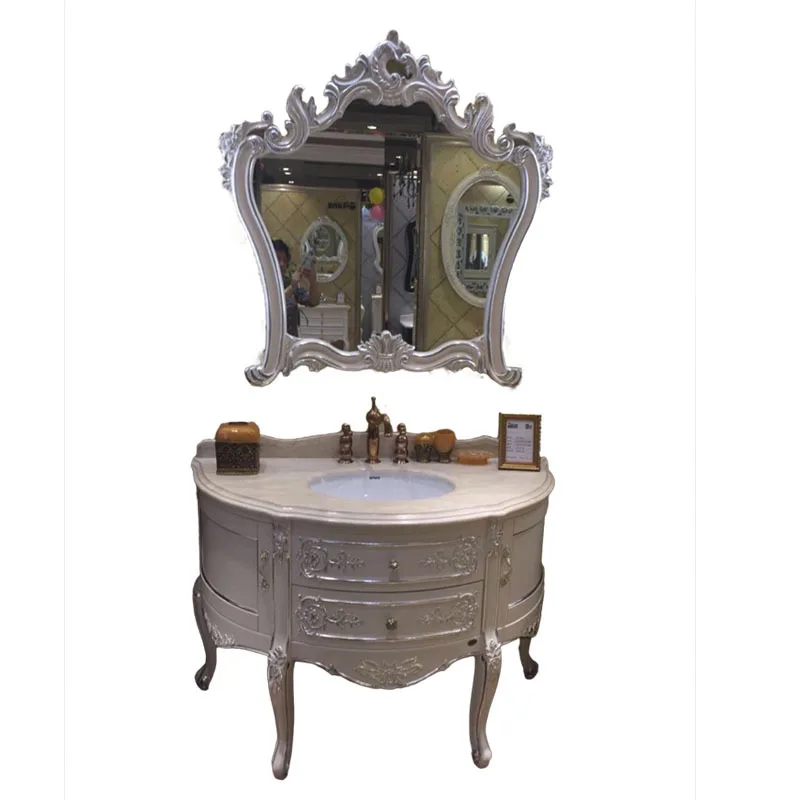 

European bathroom cabinet combination circular arc small apartment washbasin cabinet washbasin wash basin cabinet wash basin