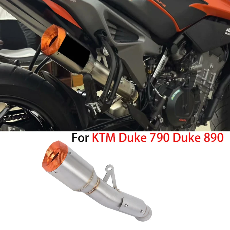 

Slip On For KTM DUKE 790 DUKE 890 Motorcycle Exhaust System Escape Moto Modify Stainless Steel Link Pipe with Muffler