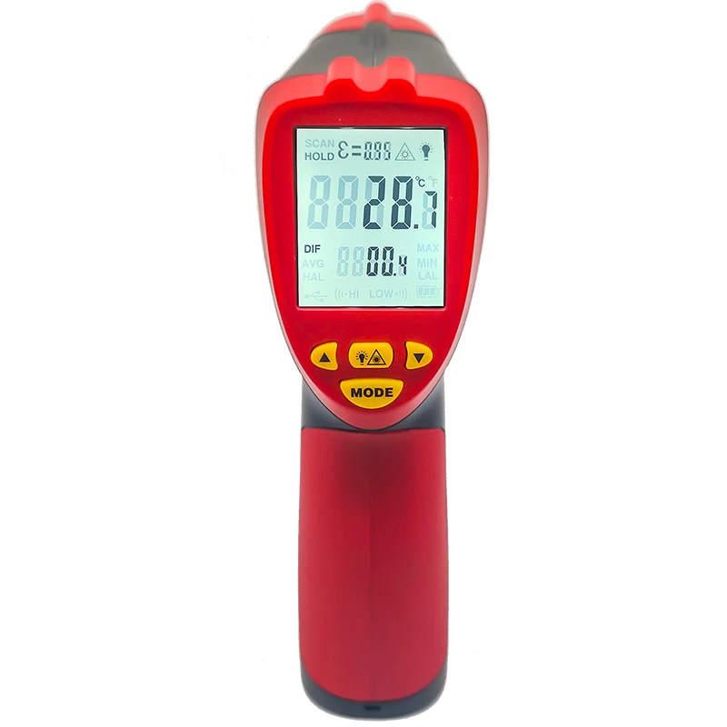 New Arrival 1000 1100 1200 1250 C Handheld Non-Contact Laser Pyrometer for Industrial Temp Tester