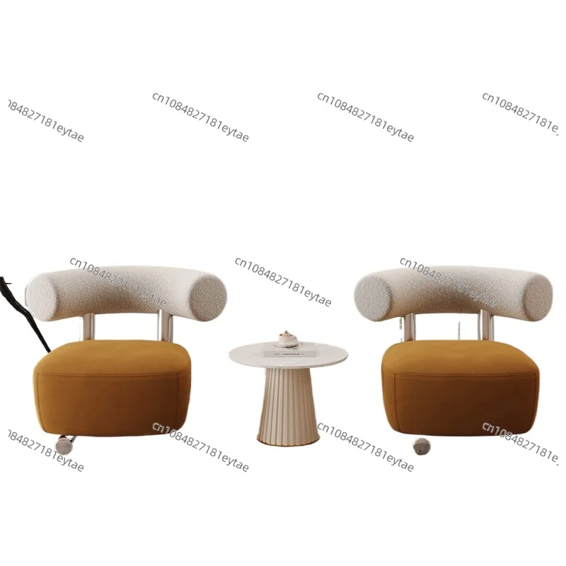 Modern Creative Reception Lounge Area Living Room Bedroom Balcony Green Stainless Steel Armrests Casual Sello Accent Chairs