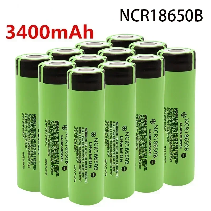 Free Shipping 100%  lithium-ion 34B original new NCR18650B 3.7V 3400mAh for flashlight USB 18650 rechargeable battery