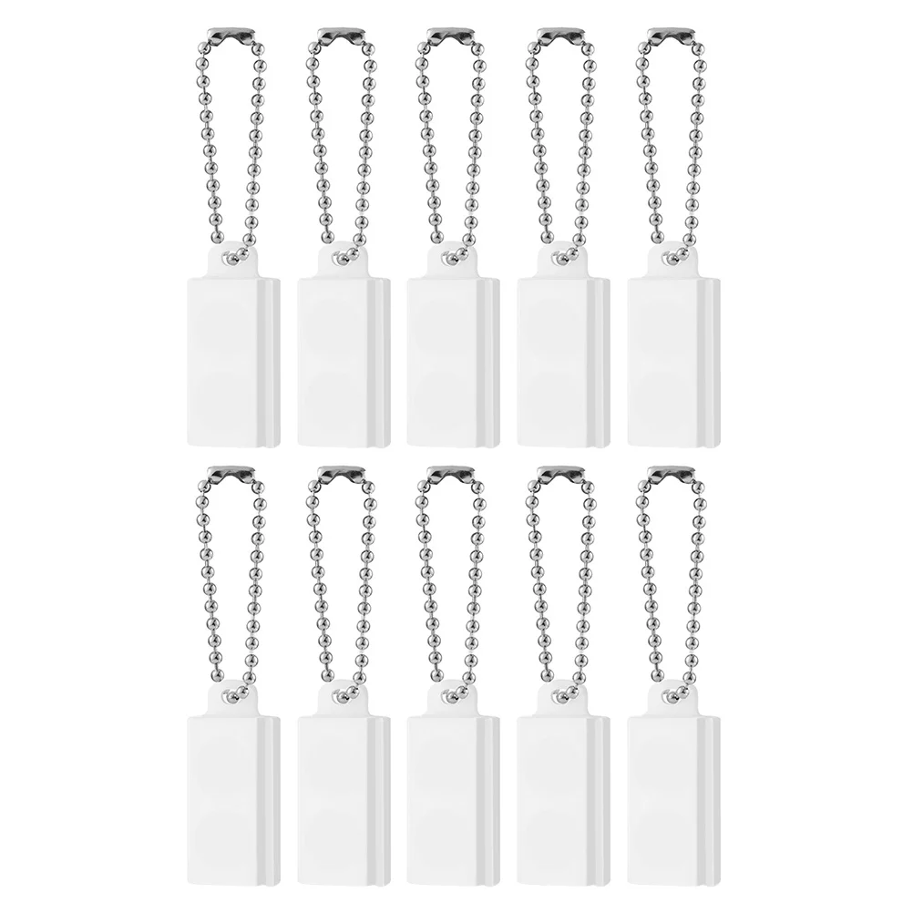 

10 Pcs Holder Box Keychain with Amplifier Case Organizer White Storage