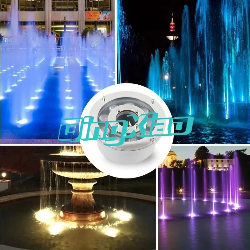 Die-cast Aluminum Waterproof Colorful LED Underwater Fountain Spotlight For Outdoor Pool Fish Pond Landscape Water Feature