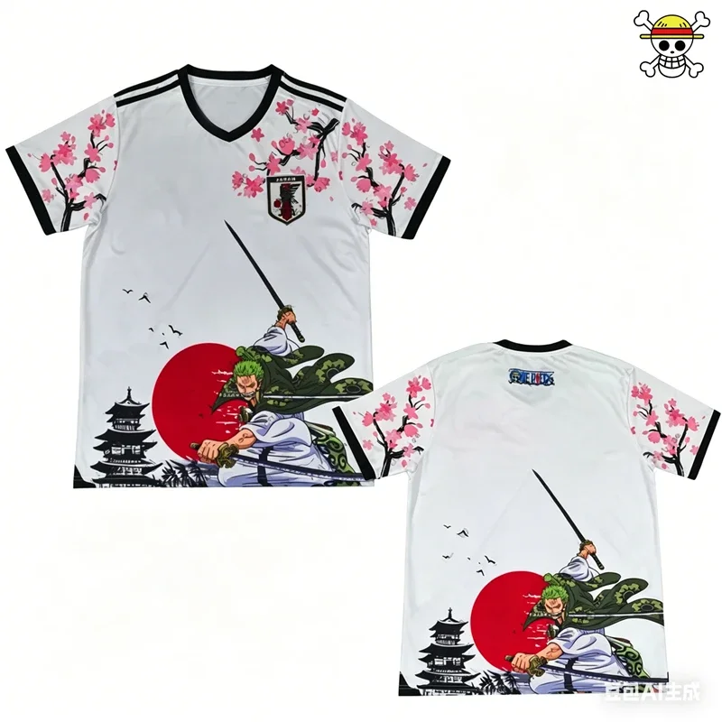 New Arrival Men's One Piece T-Shirt Monkey D Luffy Anime Graphic Short Sleeve Lightweight Sports Jersey Kids Boys Clothes