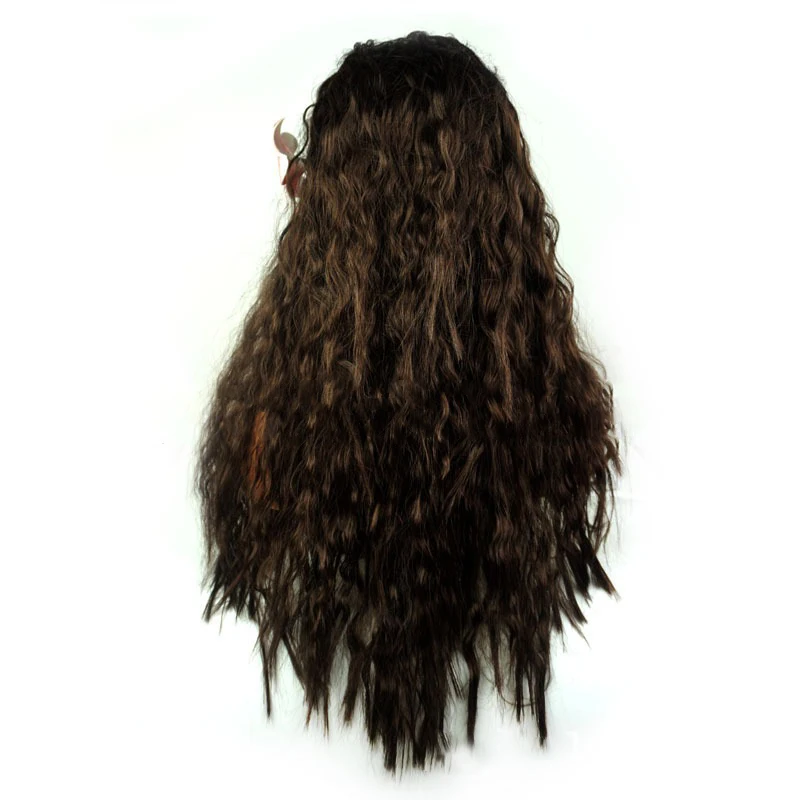 Ozean Romantik Cosplay Perücke Prinzessin Moana Lange Welle Perücke Cosplay Kostüm Perücke Kopfbedeckung Halloween Party Kopfbedeckung Requisiten – Detail 4