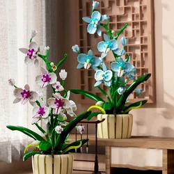 1192PCS Orchid Building Blocks Orchid Eternal Flowers Bouquet Model Bricks Desktop Decoration Ornaments Kids Toys Holiday Gifts