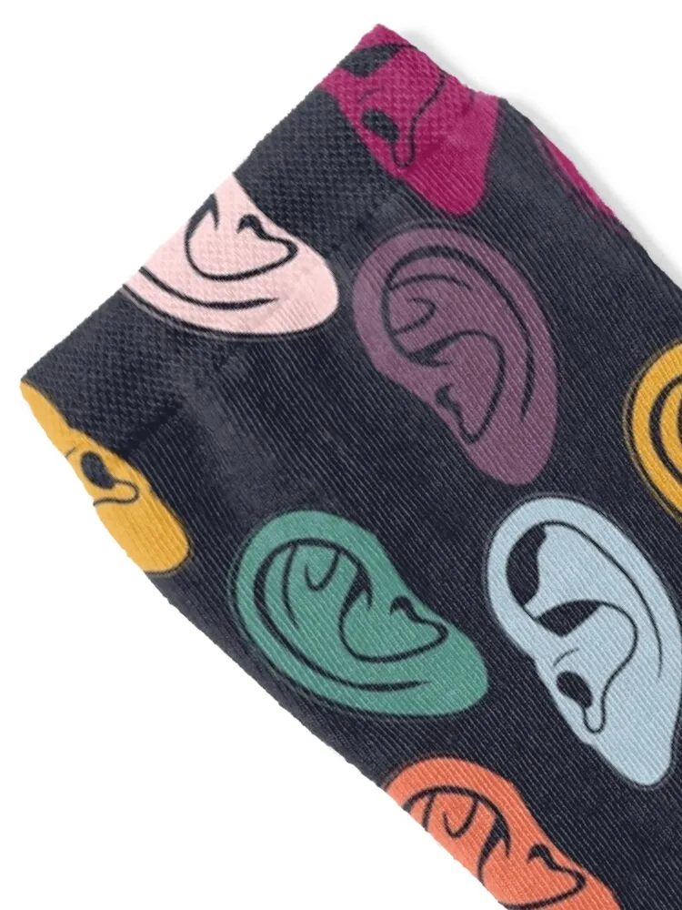 أنا جميع الأذنين - جوارب بنمط آذان مضحكة لصالة الألعاب الرياضية الثلجية الكثير من جوارب الهيب هوب للفتيات والرجال