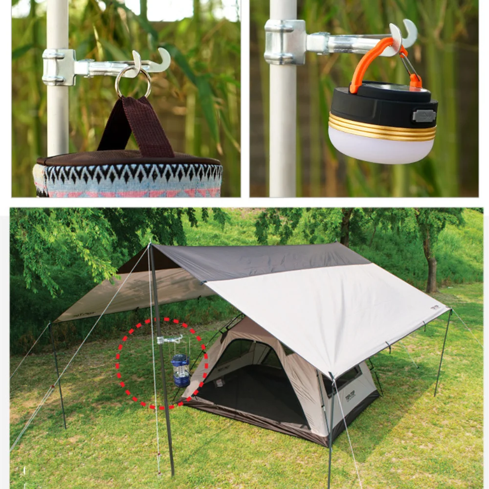 

Multifunctional Metal Lantern Clip - Tent Pole Hanging Hook Holder for Camping Hiking Outdoor Lights & Lamps