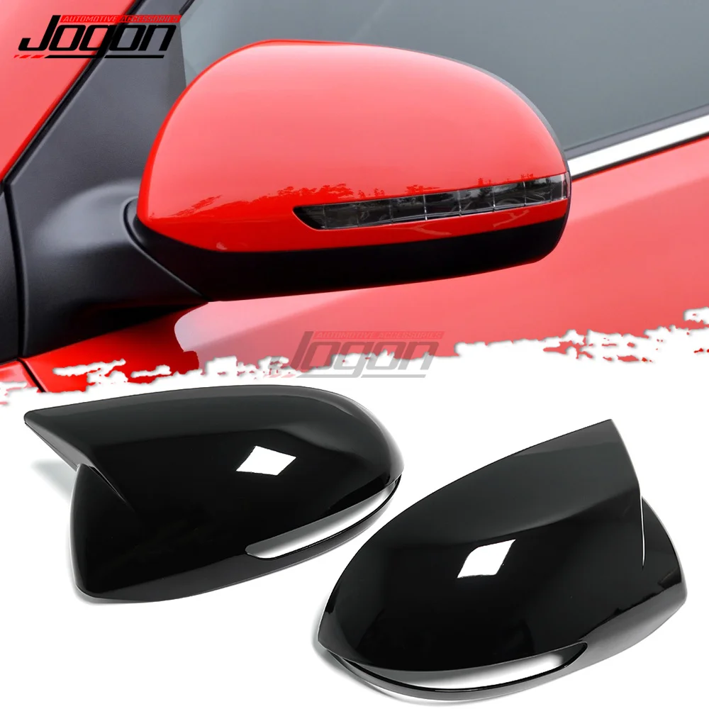 

For KIA K2 2011 2012 2013 2014 2015 2016 Side Wing Mirror Cover OX Horn Style Rearview Mirrors Caps Case ABS Carbon Fiber Look