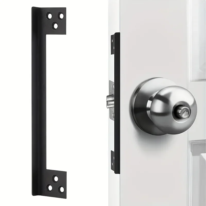 Stainless Steel L-Shaped Door Lock Cover, Concealed, Durable And Secure Protection Device, Suitable for External Door Locks