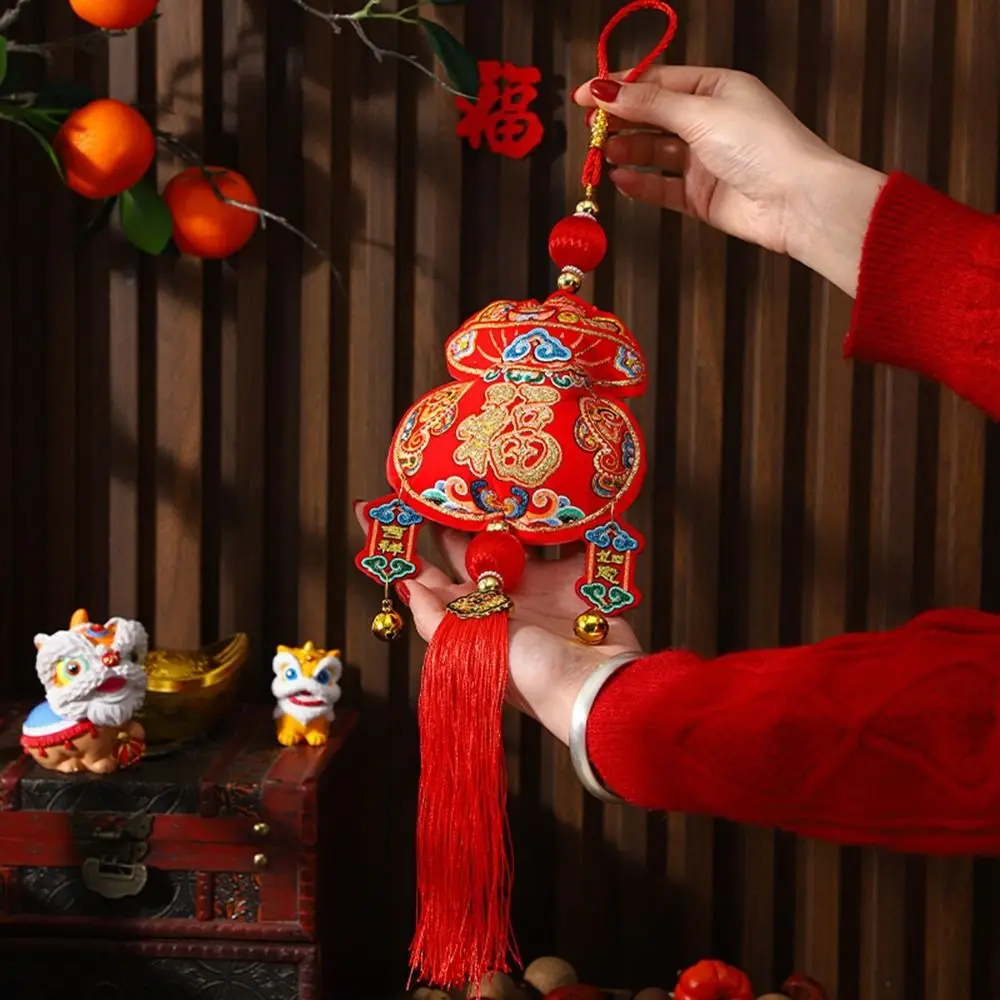 المعلقات السنة الصينية التقليدية الجديدة النمط الصيني التطريز ثعبان الرياح الدقات حسن الحظ مع شرابة الصينية محظوظ زخرفة #4