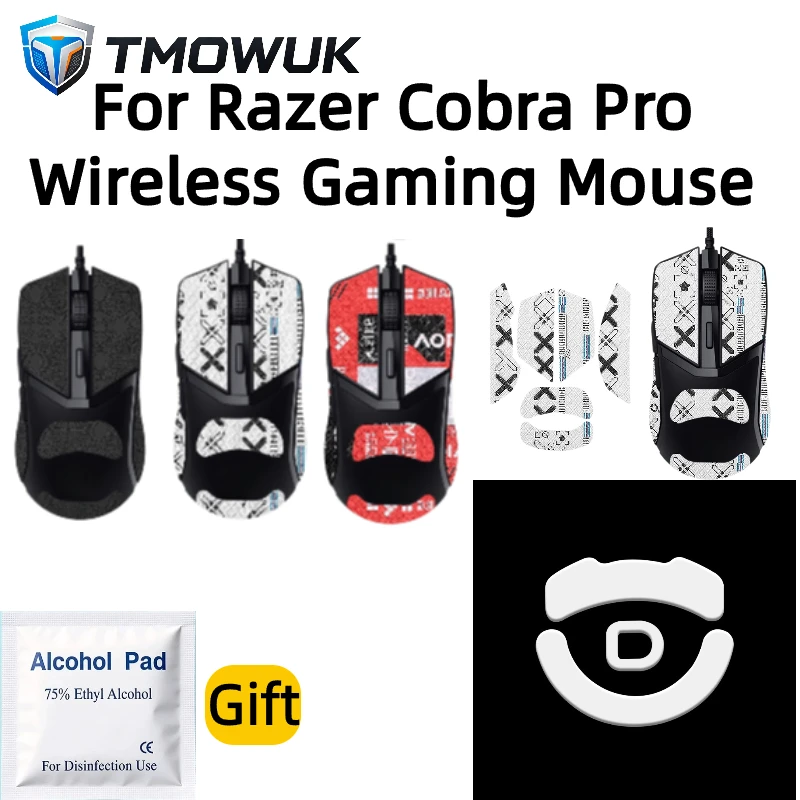 Mouse Grip Tape + PTFE Mouse Skates Combo For Razer Cobra Pro Wireless Gaming Mouse, Sweat Resistant Anti Slip Sticker - view 2