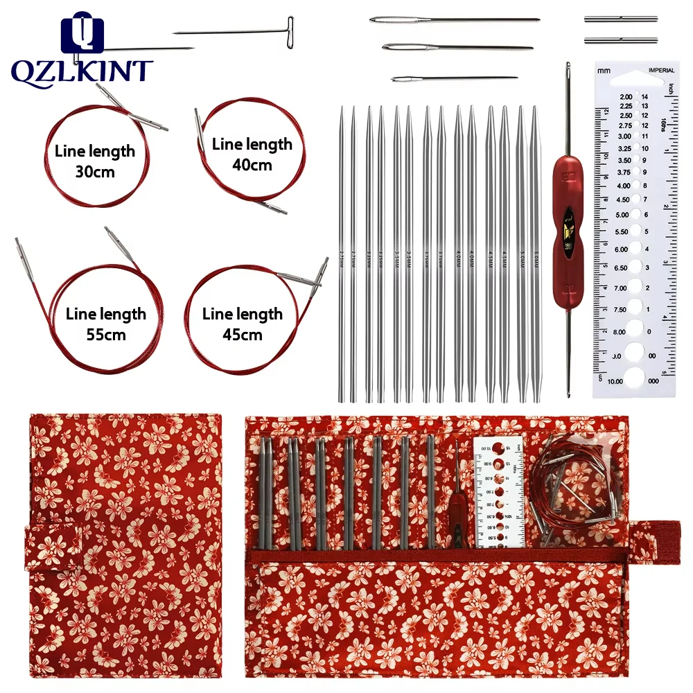 

Stainless Steel Circular Knitting Needle Set, Household Crochet Knitting Supplies & Sewing Accessories (Randomly Assorted)