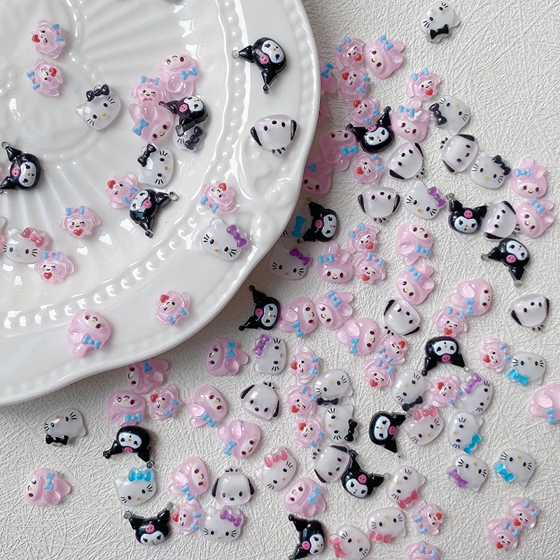 

20 шт., искусственные патчи для ногтей Mymelody Cinnamoroll Kuromi