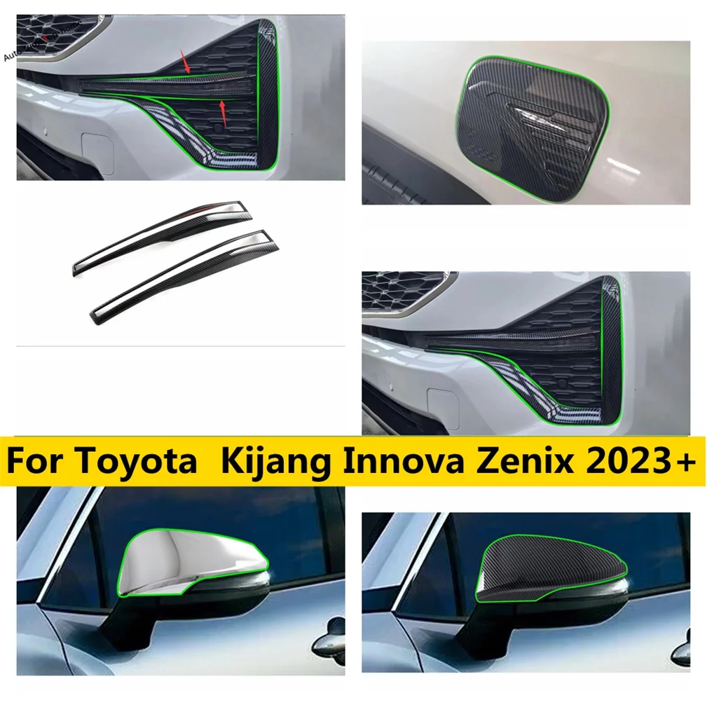 

Oil Fuel Tank Gas Cap Rearview Mirror Decoration Protector Shell Cover Housing Trim For Toyota Kijang Innova Zenix 2023 2024