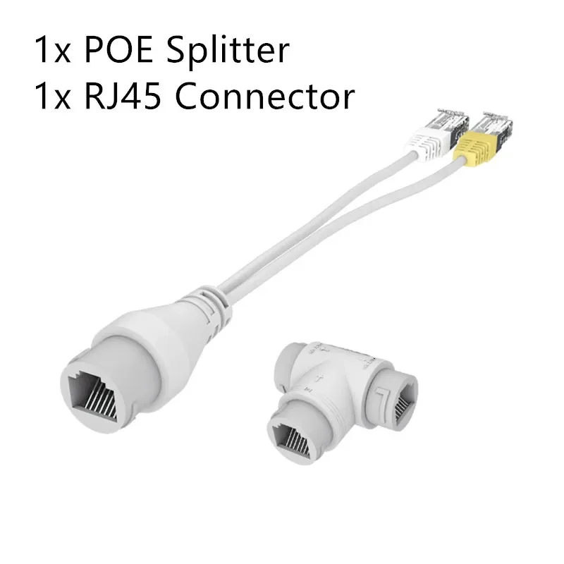 POE كاميرا مبسطة كابلات الموصلات الفاصل 2 في 1 كابلات الموصلات ثلاثي الاتجاه RJ45 رئيس POE كاميرا تثبيت