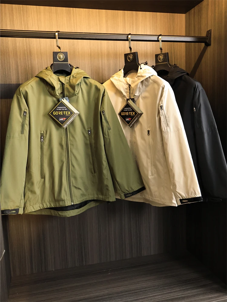 

Уличное высокопроизводительное мужское тройное пальто Jaet Spring 2025 Spor, повседневное пальто с капюшоном, прочное модное городское пальто