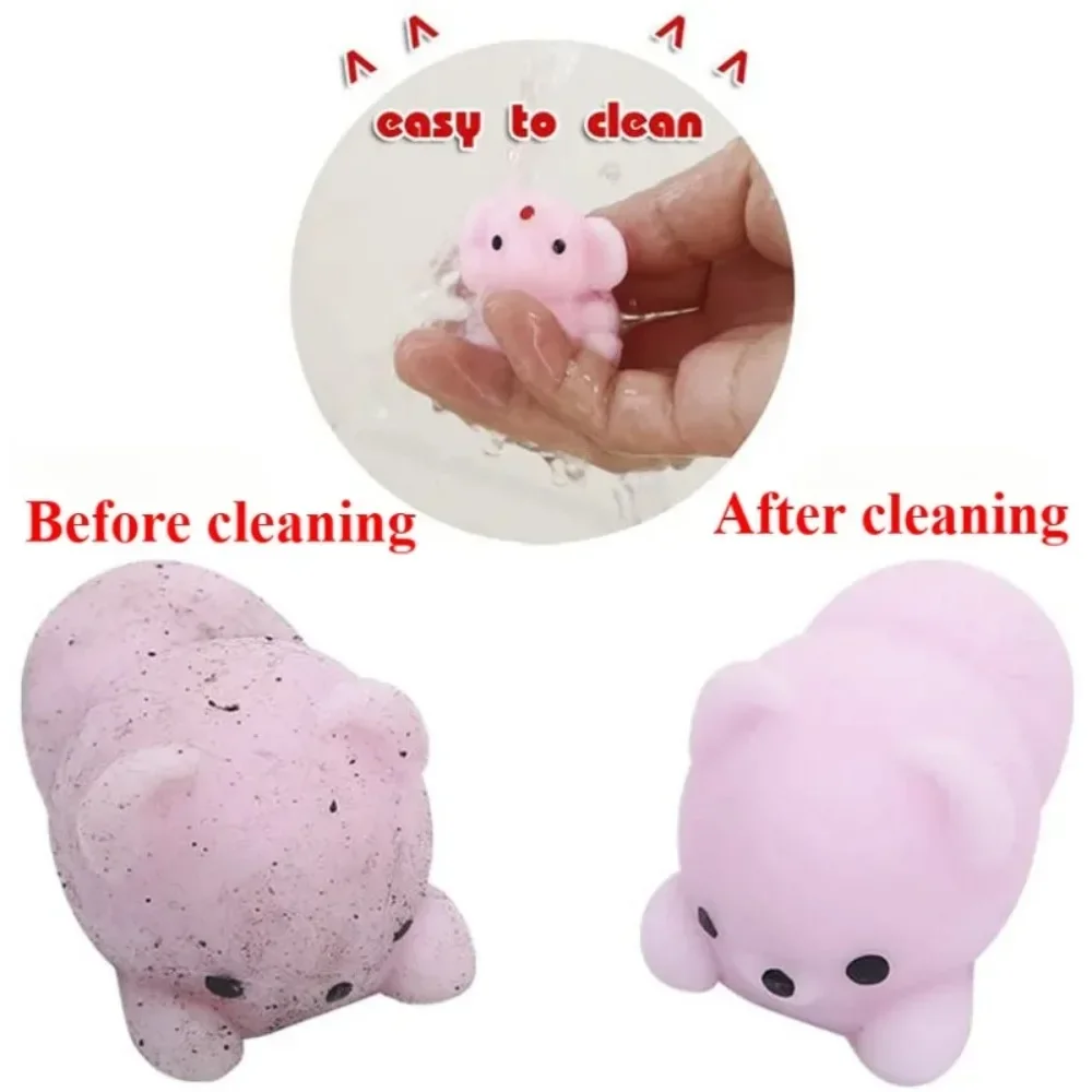 12-64 SZT. Upominki na Przyjęcia Kawaii Zwierzątka Squishy Mochi Gniotek Zabawka Sensoryczna Fidget Zabawki Torebka na Upominki Świąteczne Prezenty do Skarpetek