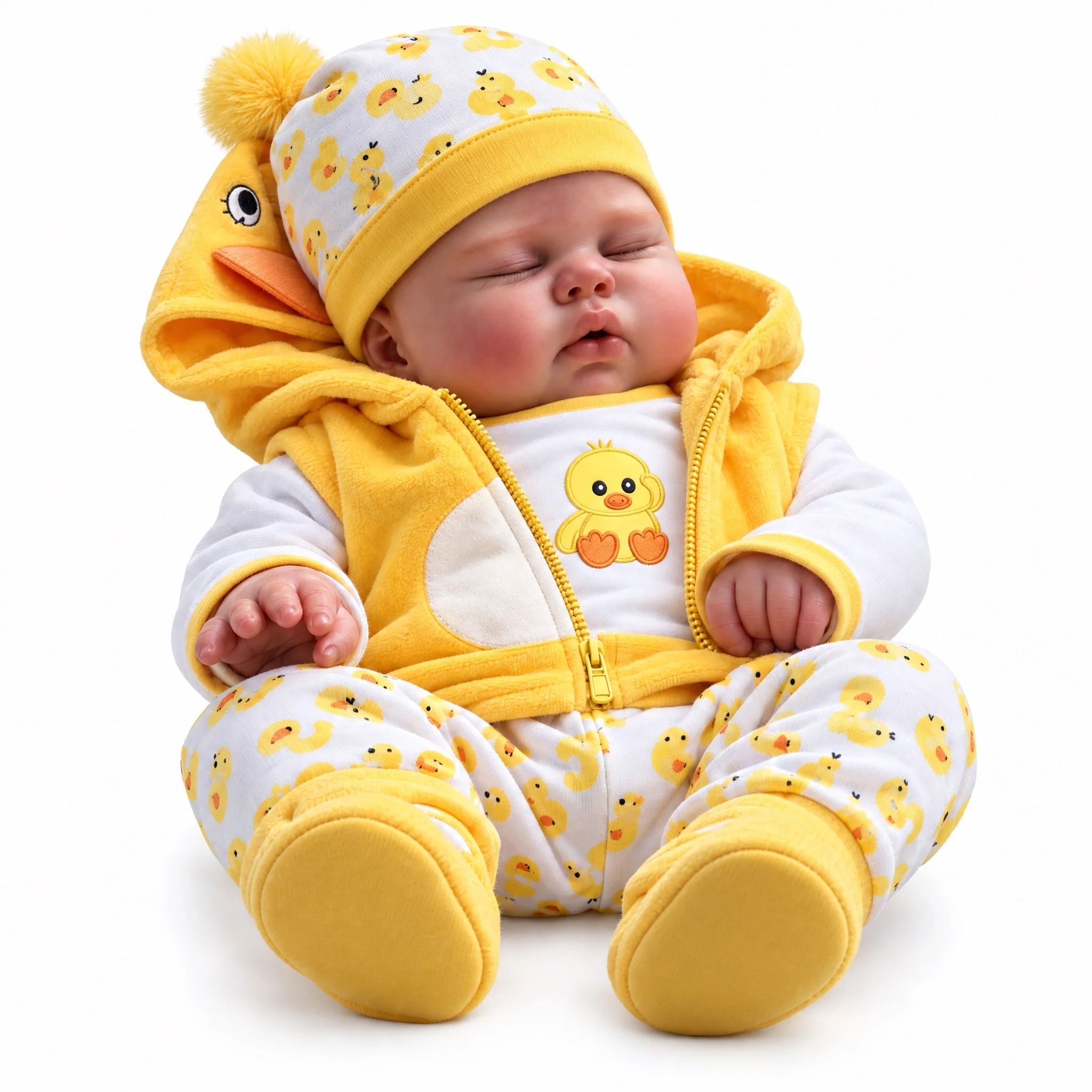 NPK 19 Zoll Platinum Silikon-Puppe 3,8 kg Vollmassiv Platinum Bebe Echte Babypuppe mit Öffnendem Mund, Inklusive Schnuller