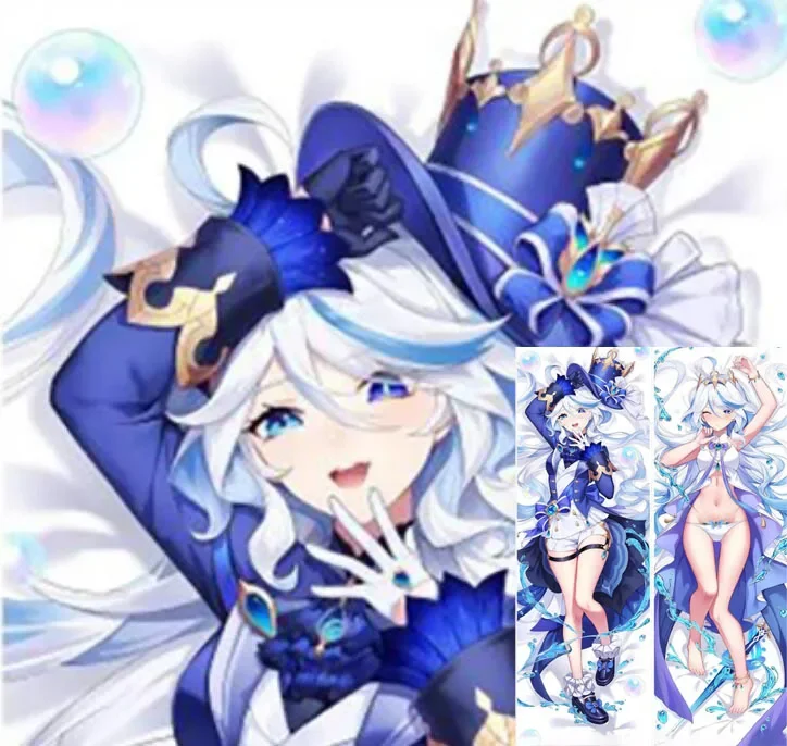 

Dakimakura Furina Focalors Anime Body Pillow Cover Double-Sided Print Life Size Pillowcase Gifts