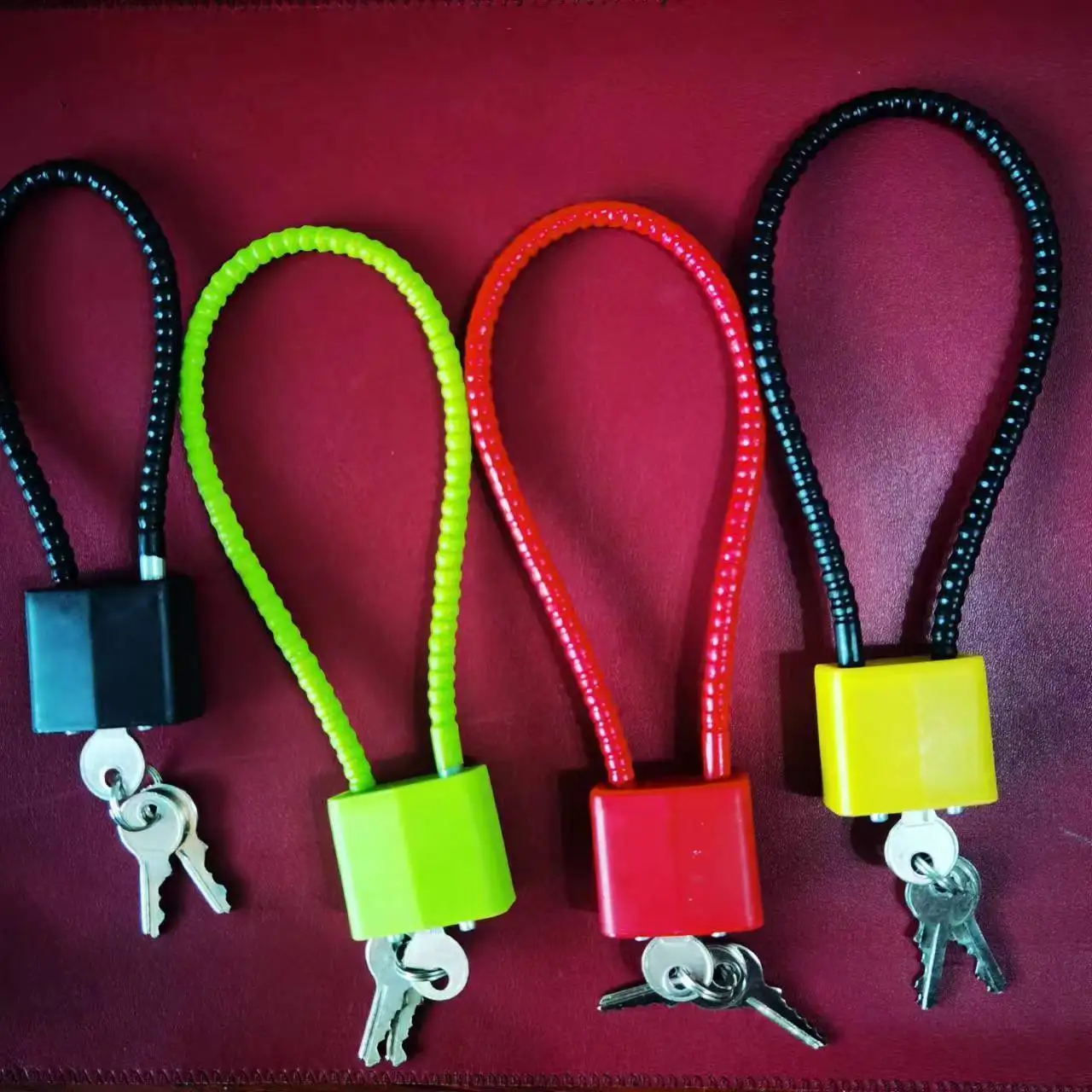 1pc Heavy Duty Steel Cable Padlock with 3 Keys - Anti-theft Lock Suitable for Cabinets, File Drawers