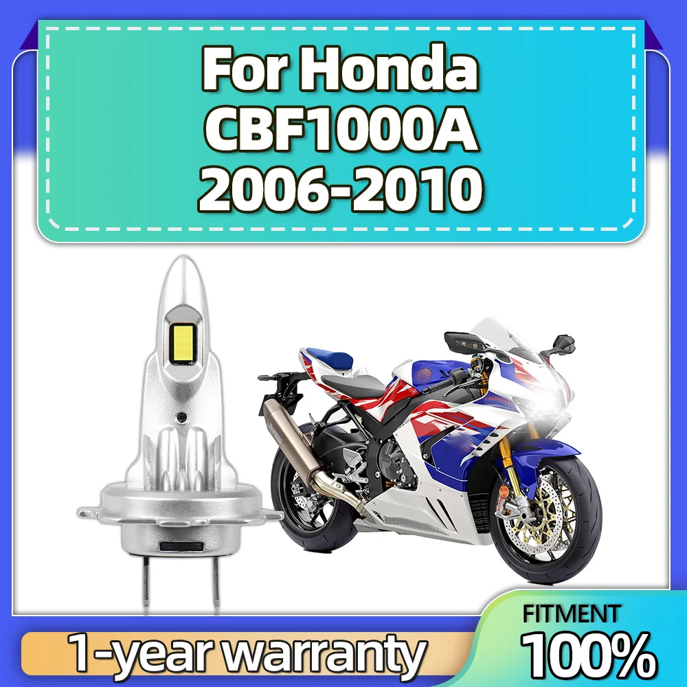 Motorcycle 6000K Cold White Super Bright Motorbike LED Headlight Bulbs H7 12V For Honda CBF1000A 2006 2007 2008 2009 2010