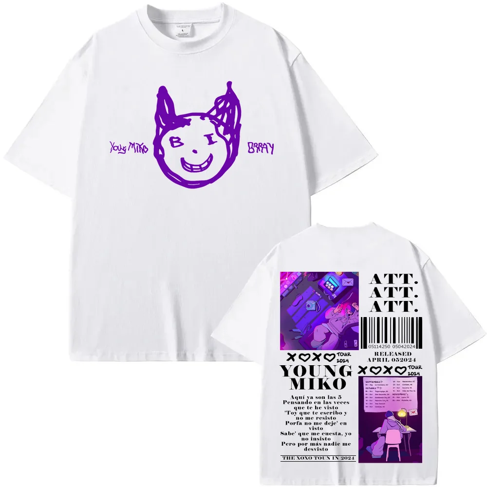 Graphic Printing Young Miko Hip Hop T-shirt Gothic Grunge Tee-shirt Short Sleeve Comic O-neckTshirt Camiseta Hombre Casual Tees