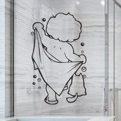 bathroom Wall Decals Sticker Toilet Rules Soak Relax boy Enjoy Bathroom Stickers Vinyl Wall Art Decor for Home Restroom (Black)