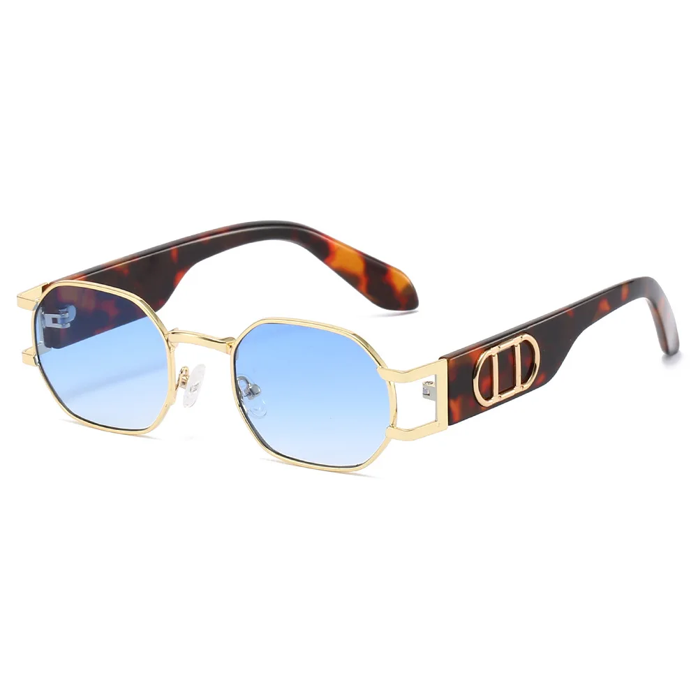 Hollow Out Small Hexgon Sunglasses Men Punk Fashion Tint Col