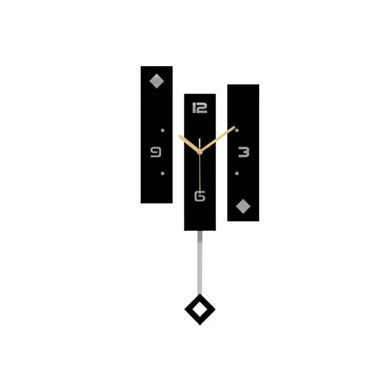 

Nordic Quartz Wall Clock with Pendulum - Large Size for Home Decoration