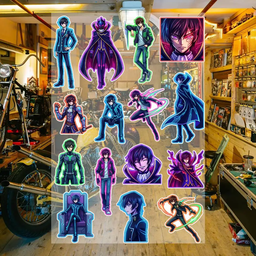 Anime C-Code Geass Lelouch Aesthetic Graffiti Stickers Waterproof PVC Decals for Car Motorcycle Skateboard Helmet Notebook