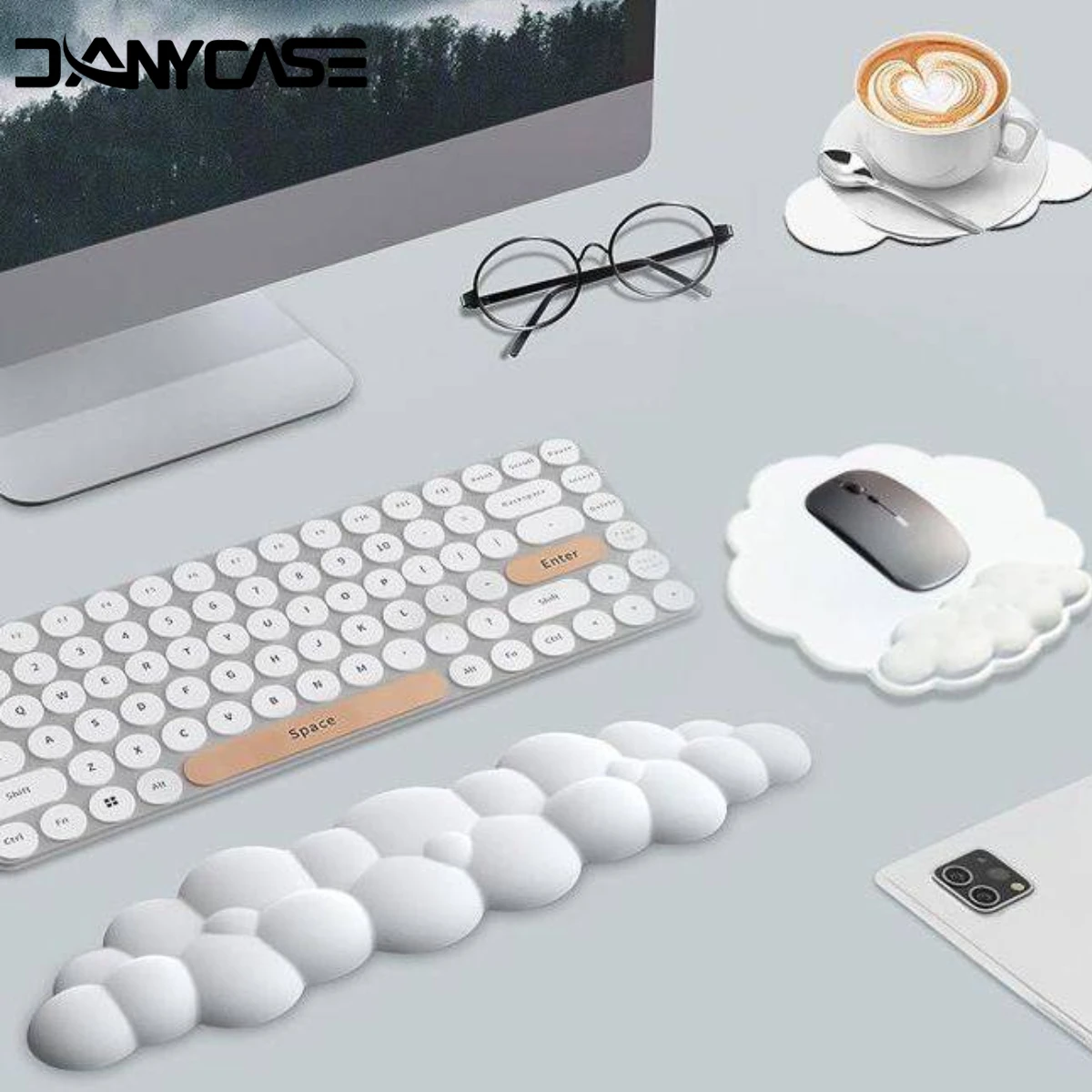 

Коврик для мыши, эргономичная клавиатура, мышь, подставка для запястий, офисная защита от набора текста, расслабляющий коврик для мыши с памятью запястья, коврик для компьютера, ноутбука, настольный коврик