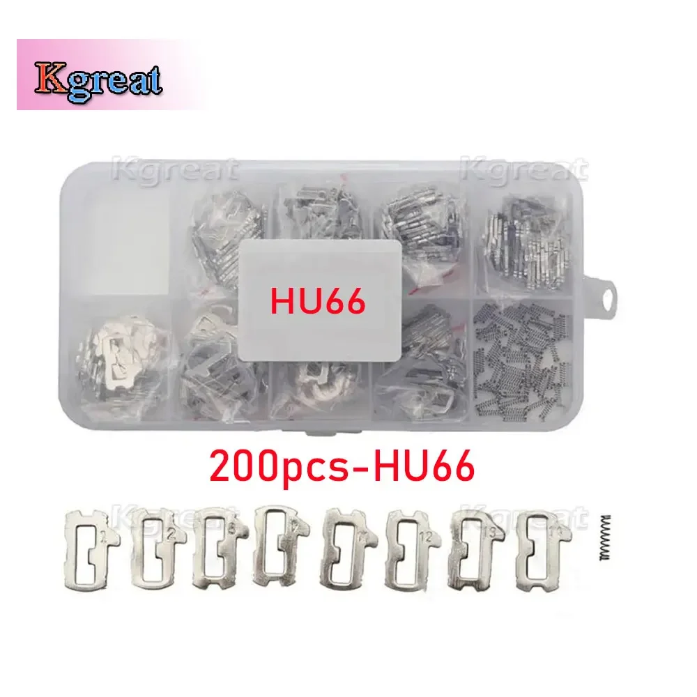 200Pcs/lot HU66 Car Lock Repair Accessories Car Lock Reed Lock Plate for VW M094 8 Type Each 25pcs