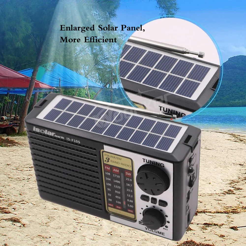 Imagem -05 - Woopker Solar Bateria Alimentado am fm sw Rádio Portátil com Bluetooth Alto-falante Multifunções Rádio de Emergência fm Is-f10s