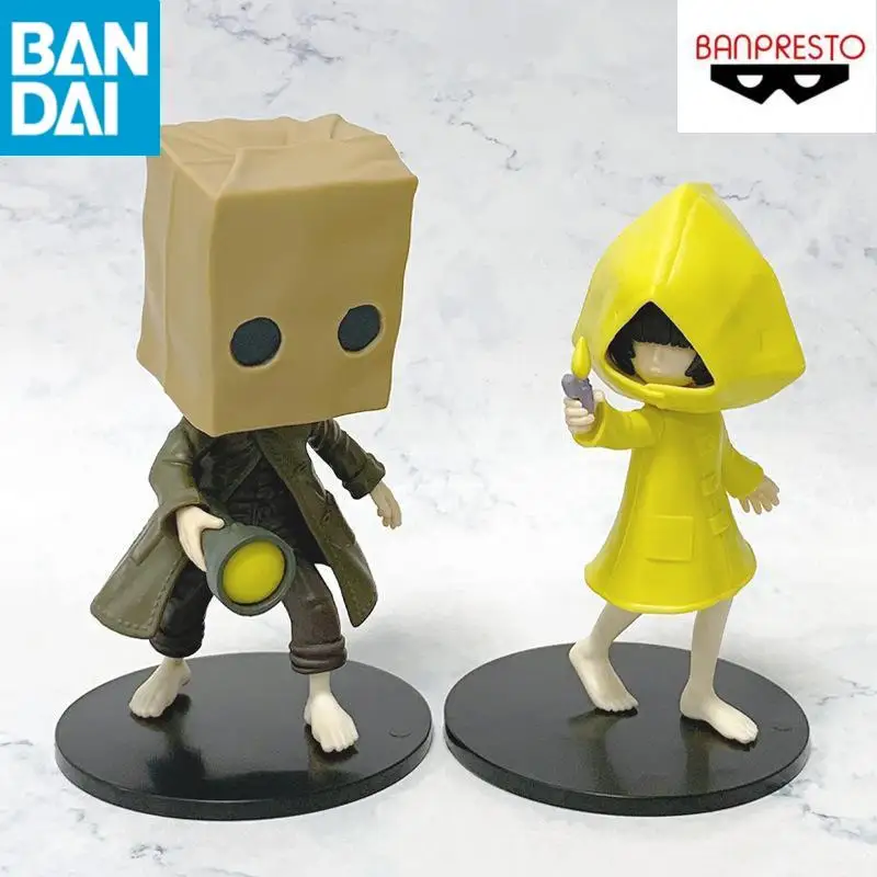 

Bandai Namco Banpresto In Stock Little Nightmares Six and Mono About 17Cm Halloween Party Pvc Figure Model Toy Ornament Gift ﻿